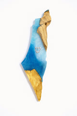 מזוזה ארץ ישראל - עץ זית וים כחול