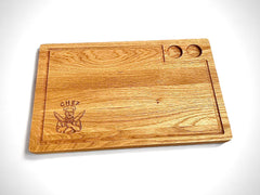 קרש חיתוך בוצר אלון עם הקדשה אישית